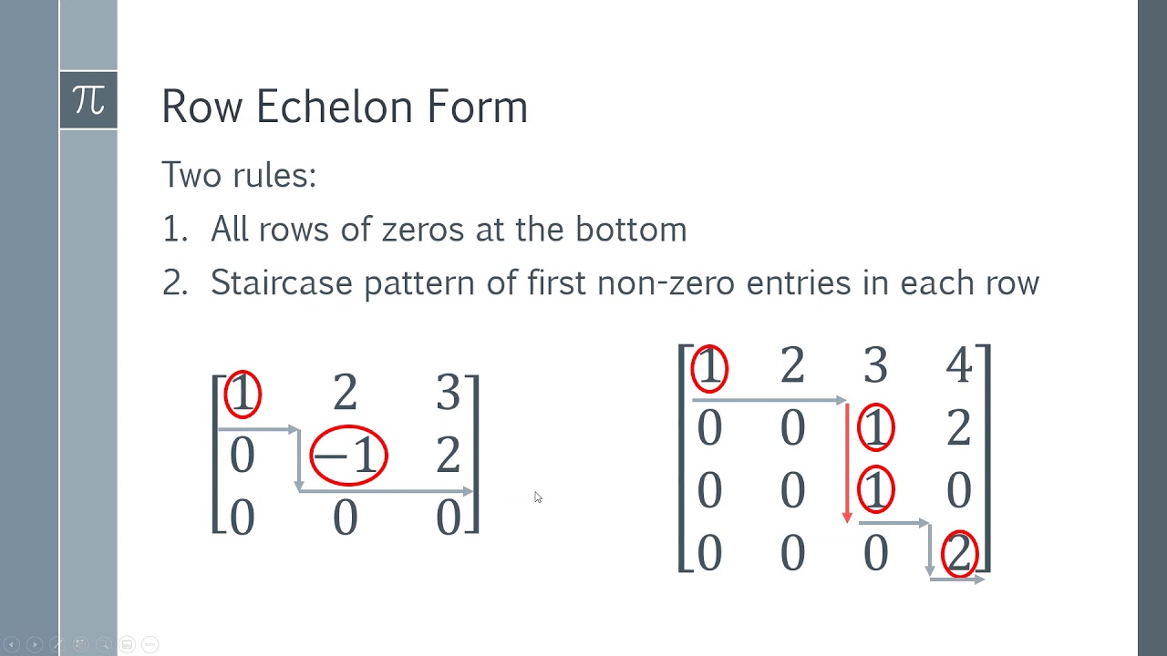 How to Find the Pivots and Pivot Columns of a Matrix From Row Echelon Form