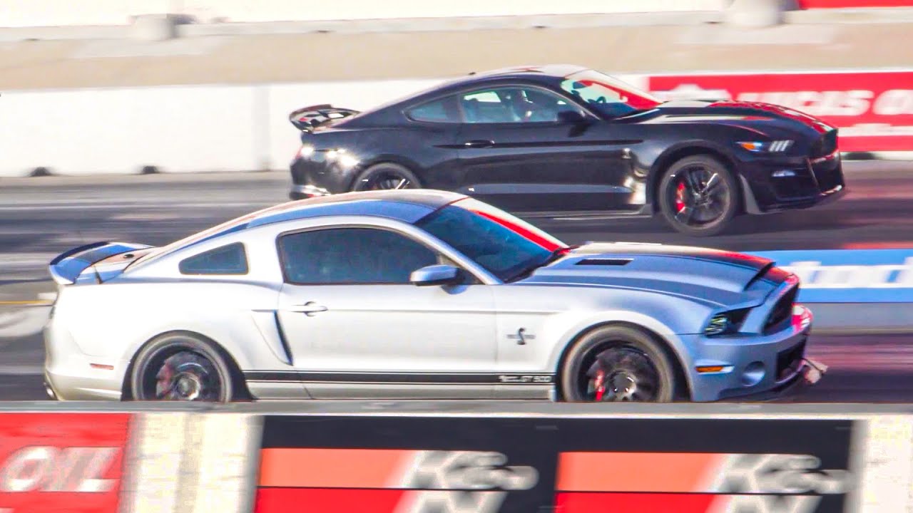 2020 SHELBY GT500 DRAG RACES 2014 GT500 SUPER SNAKE! 1/4 MILE PASSES