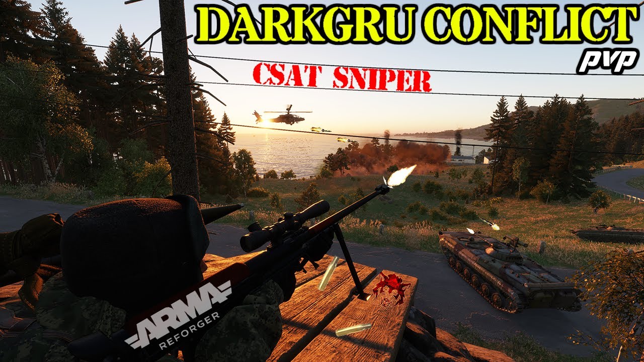 ARMA REFORGER | CSAT SUPRESSED SNIPER IN DARKGRU MODDED CONFLICT
