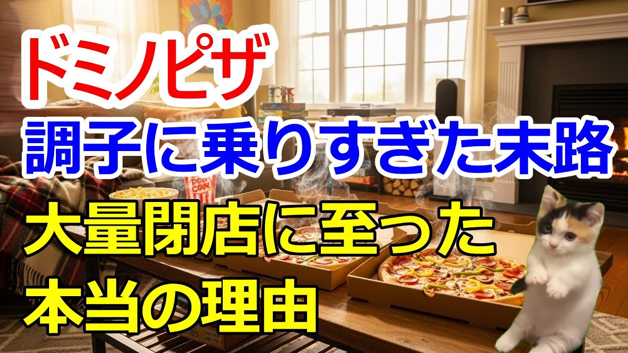 【猫ミーム】ドミノピザ、調子に乗りすぎた末路…大量閉店に至った本当の理由【しくじり企業】
