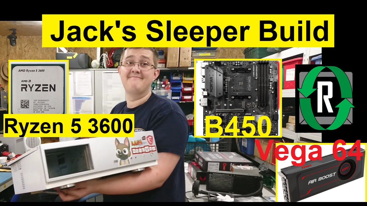 Jack's Sleeper Build. Ryzen 5 3600, MSI B450M Mortar, MSI RX Vega 64 Airboost. Benchmarks included