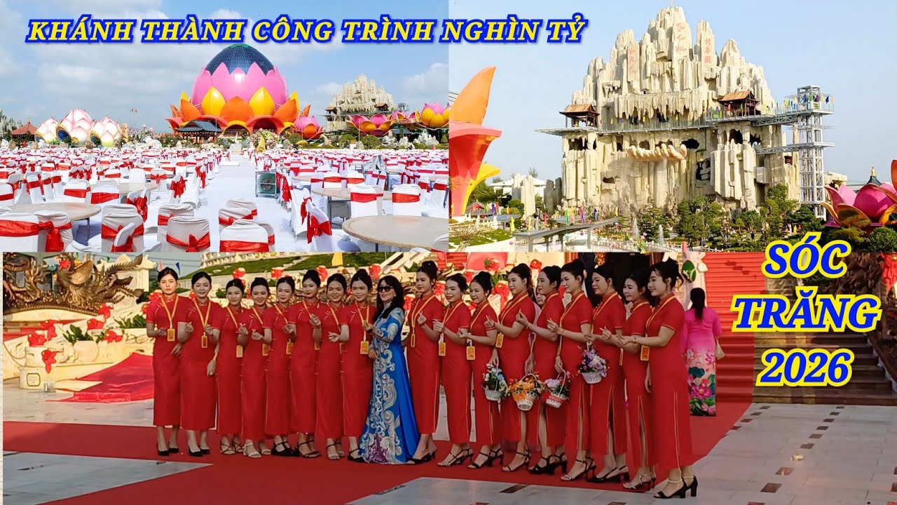 Toàn Cảnh LỄ KHÁNH THÀNH Liên Hoa Bảo Tháp - Tân Huê Viên Sóc Trăng Quá Hoành Tráng