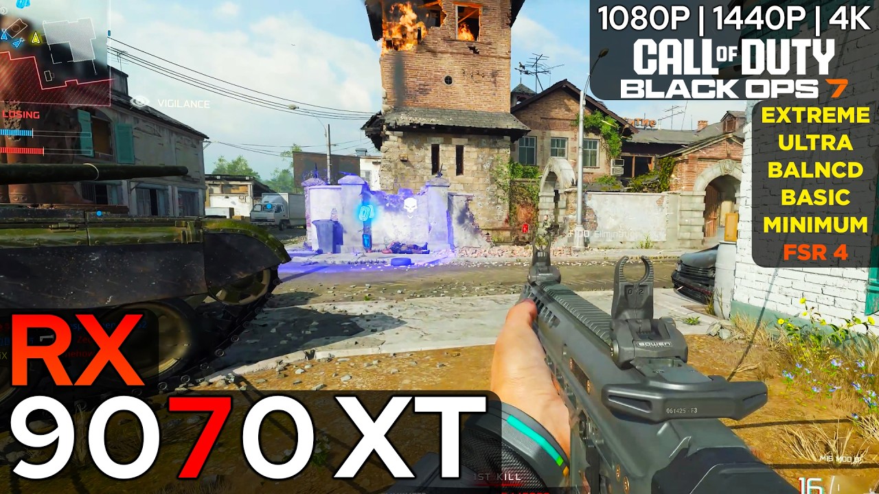 RX 9070 XT + 9800X3D - Call of Duty: Black Ops 7 (1080p/1440p/4K)