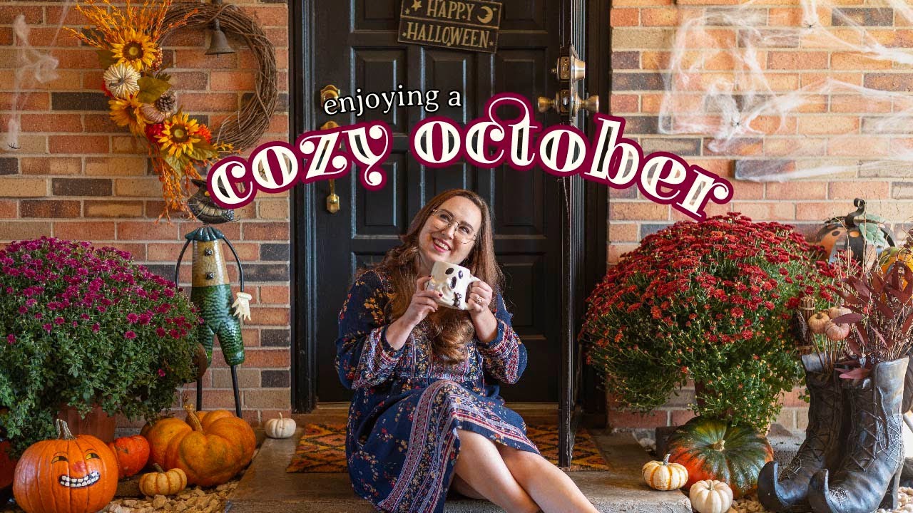 Enjoying Cozy October 🧡🍂 Over the Garden Wall, Halloween Doorstep Decorating, & Making Soup