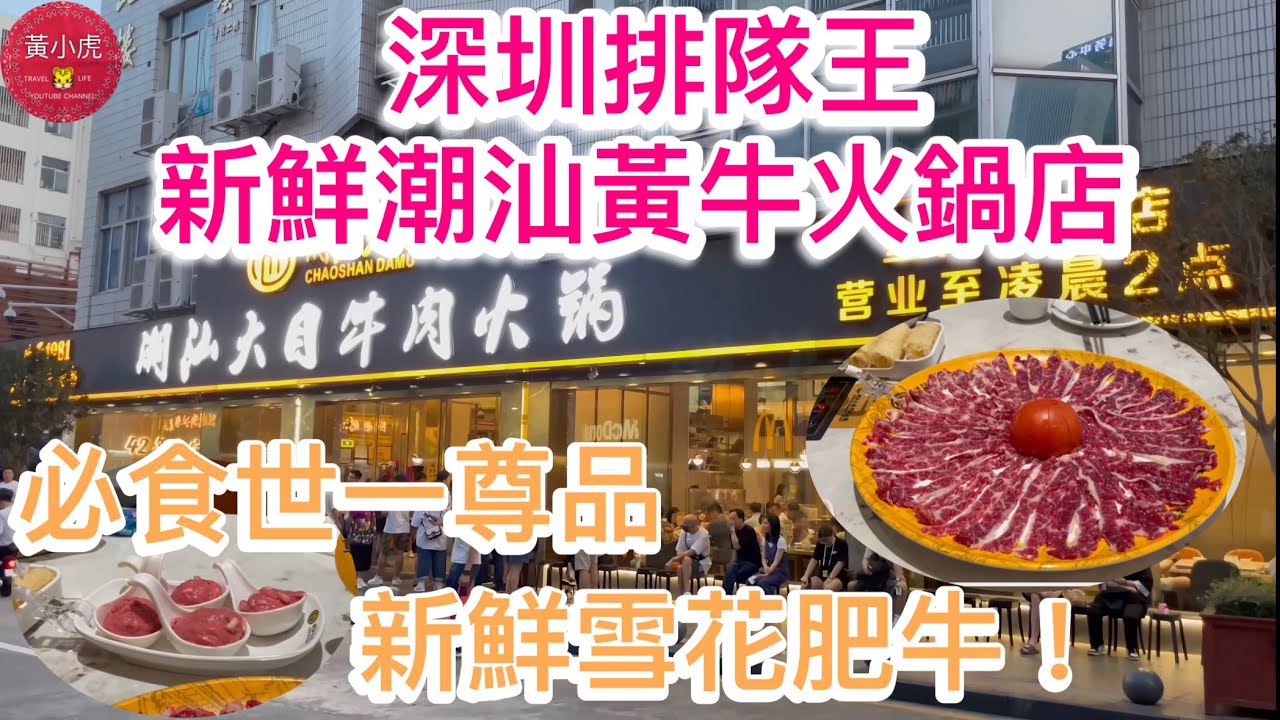 深圳排隊王 明星打卡常客｜新鮮潮汕黃牛火鍋店｜潮汕大目牛肉火鍋｜必食世一尊品新鮮雪花肥牛｜超好味手打牛肉丸｜必點尊品黃肥牛｜深圳美食