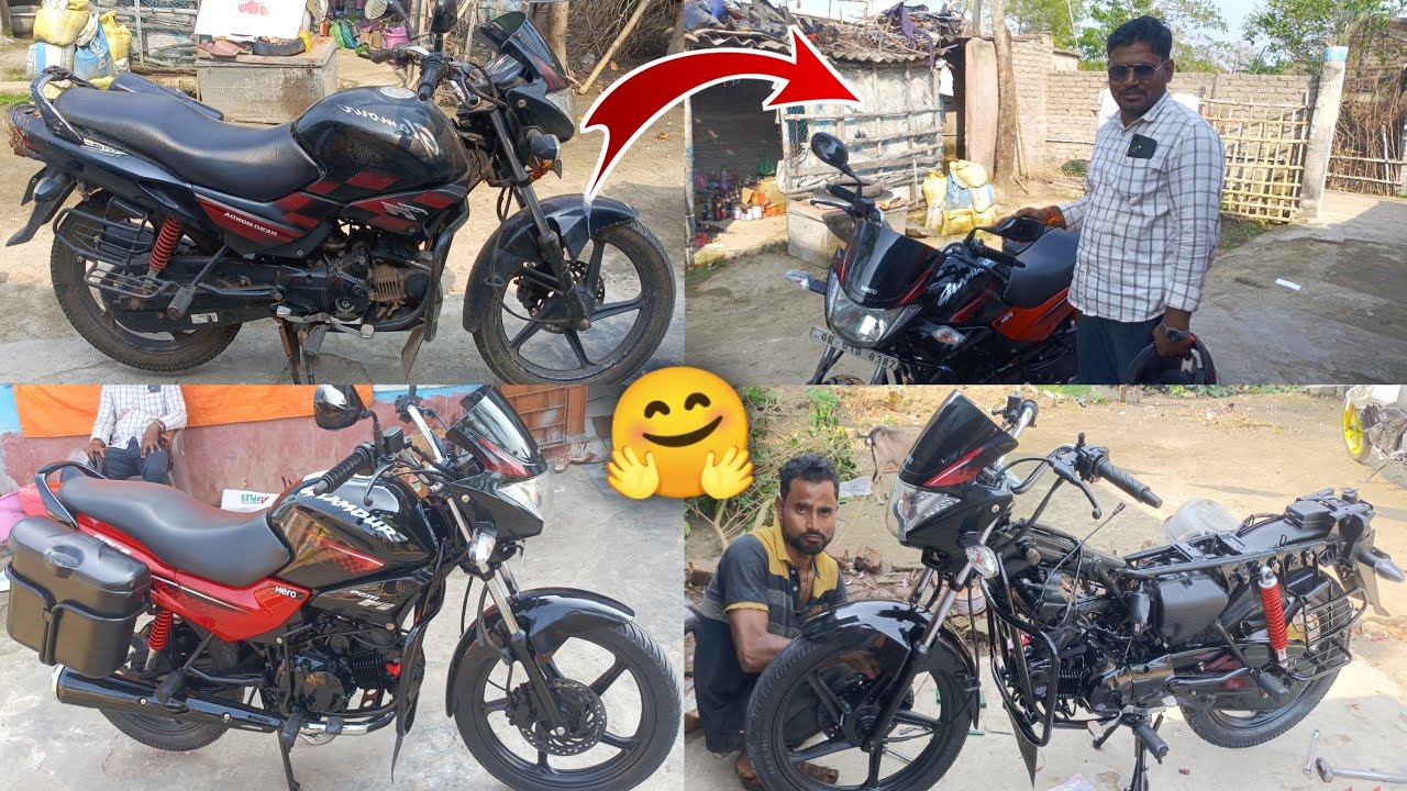 Glamour FI old model 2009 model full bike restoration Mamajee colouring odisha bhadrak