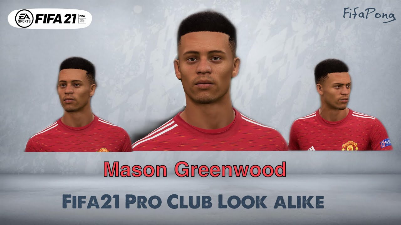 FIFA 21 faces Virtual Pro club look alike Mason Greenwood // Manchester United // England