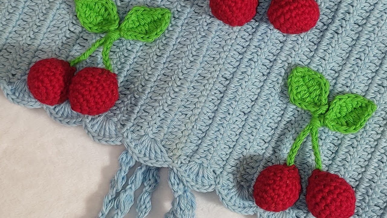 Cerezas🍒 tejidas a crochet