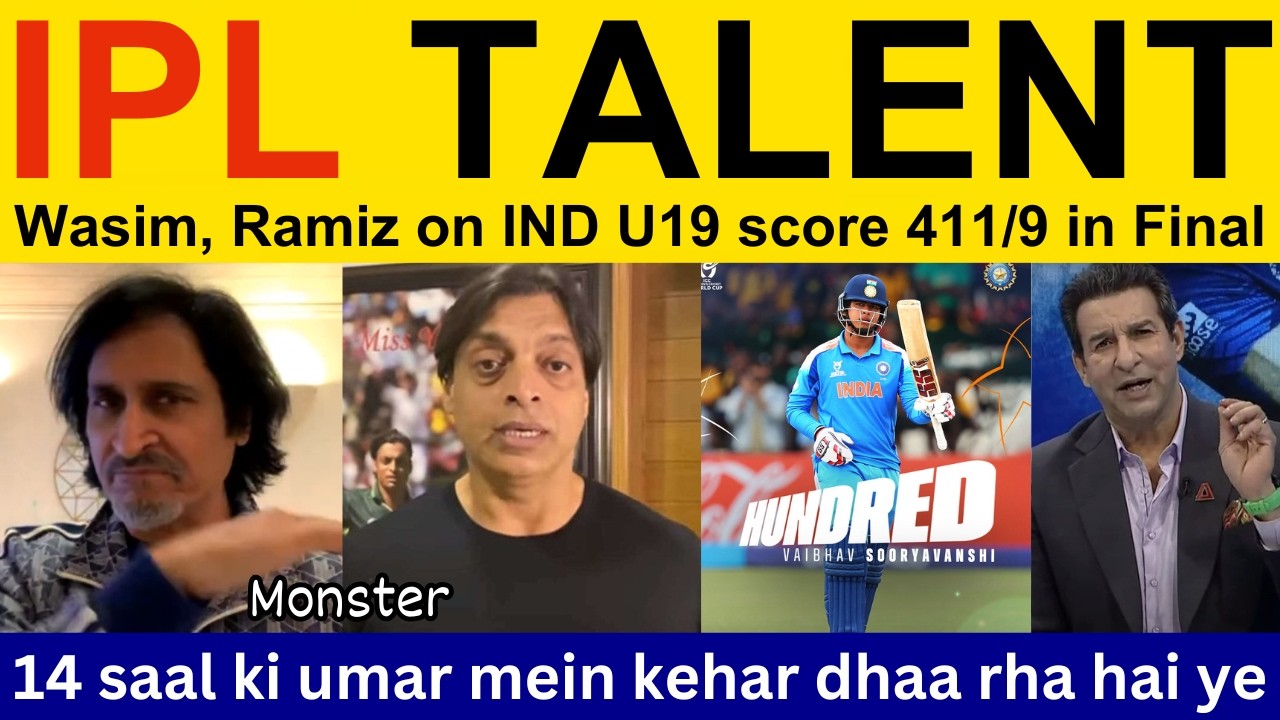 Wasim Akram Shocked 😱 On Vaibhav Suryavanshi 175 vs ENG | Ind Vs Eng U19 World Cup 2026 Highlights