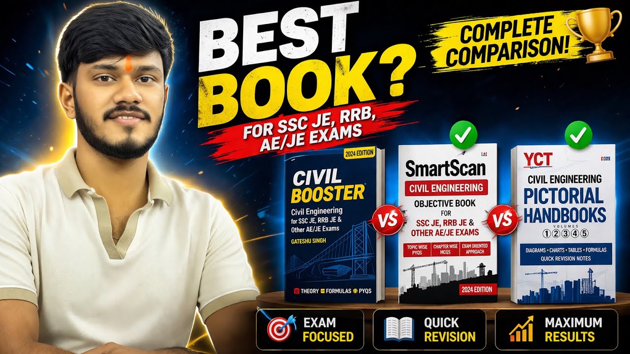 🔥Civil Booster vs SmartScan vs Pictorial Handbooks | Best Book for SSC JE 2026?🤔