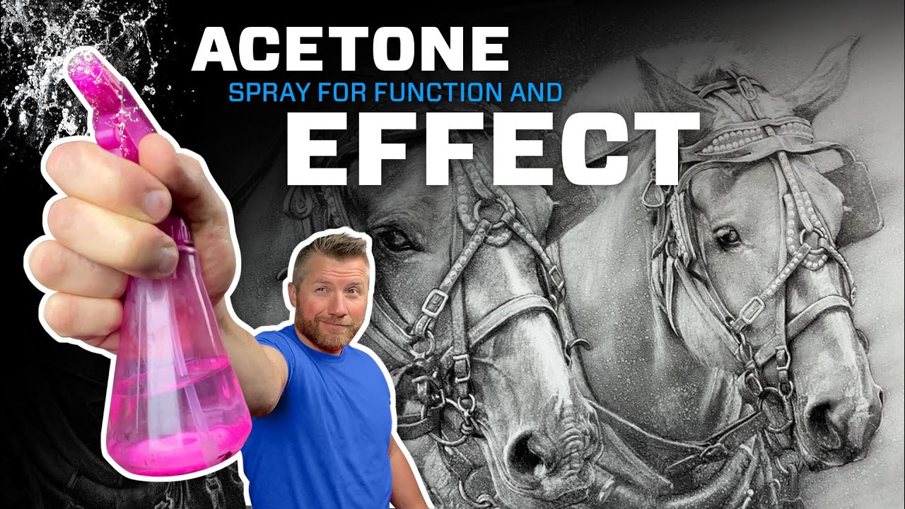 Why I Spray Acetone on my Charcoal on Canvas Artwork