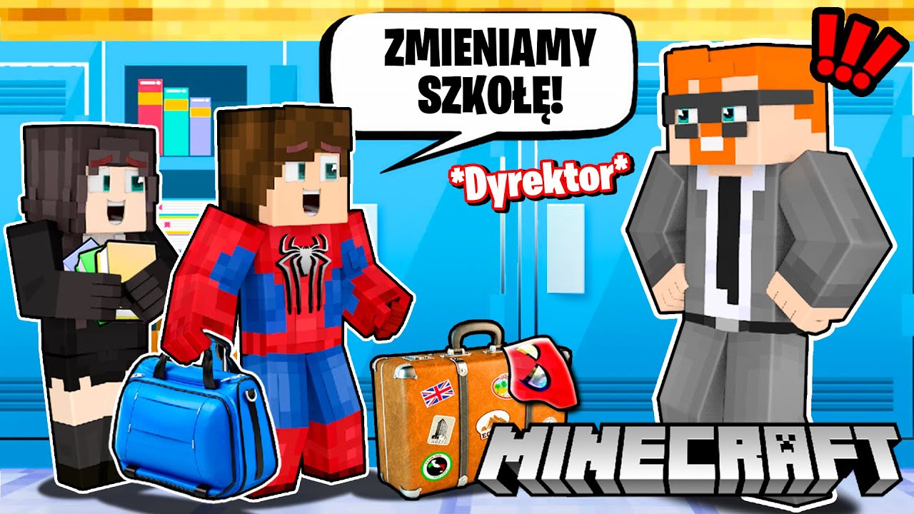 🚌😱 IDZIEMY DO NOWEJ SZKOŁY (Nevermore) z WEDNESDAY w Minecraft! (SPIDERMAN nie zdał?!)