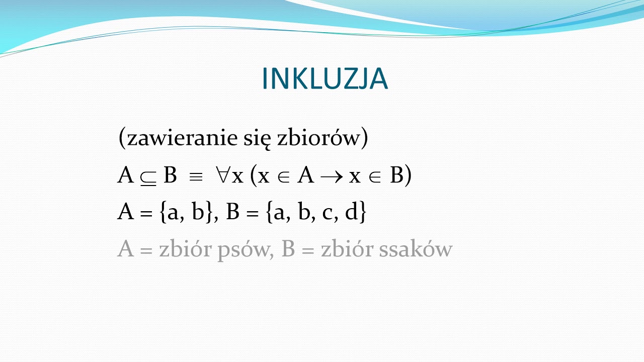 Zbiory, wykład 1 dla studentów filozofii