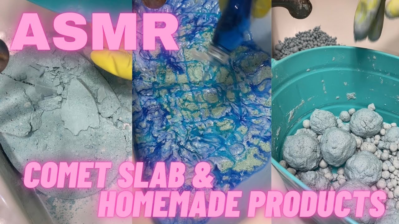 ASMR | Big Comet Slab, Ajax Powder, & Making Homemade Products