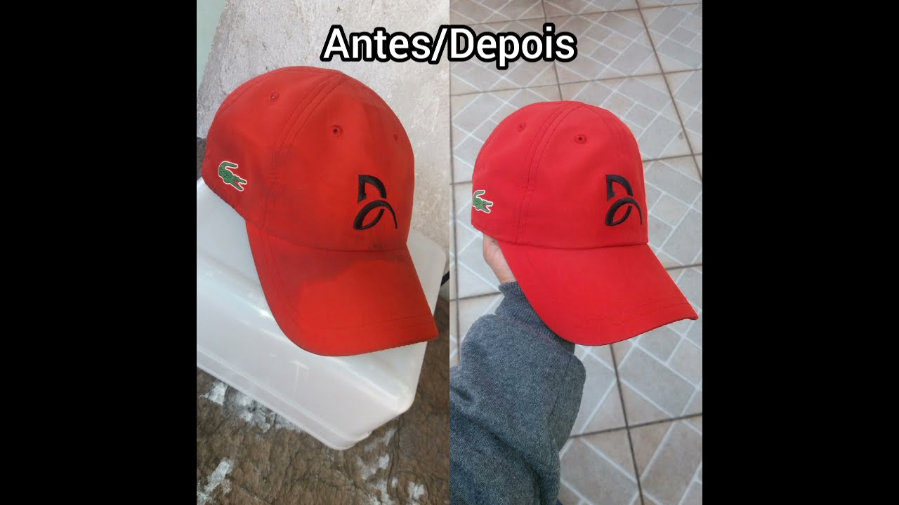 Como lavar boné da Lacoste manchado de suor