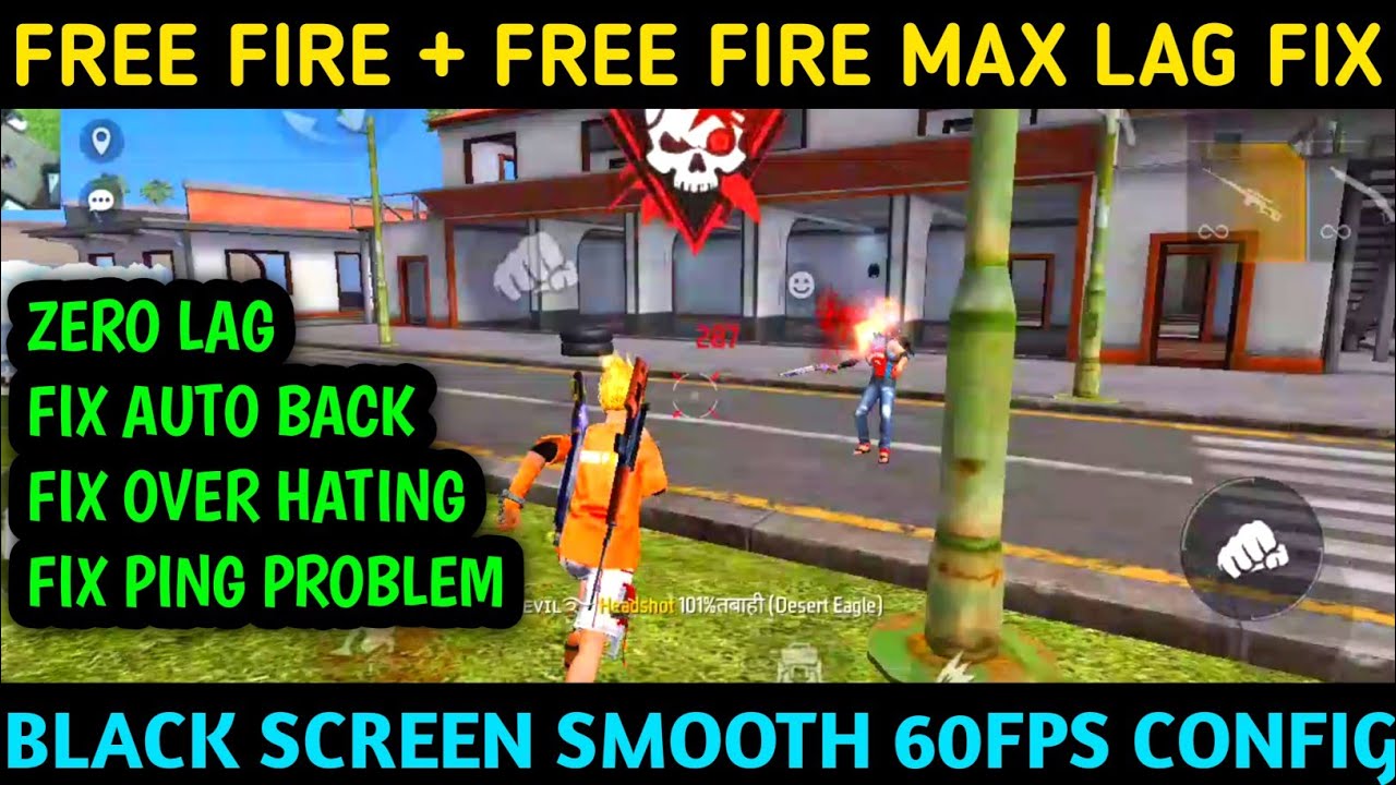 Free fire Lag Fix 1gb Ram config || Free fire max lag problem solve || FF & Ffmax  auto back fix2022