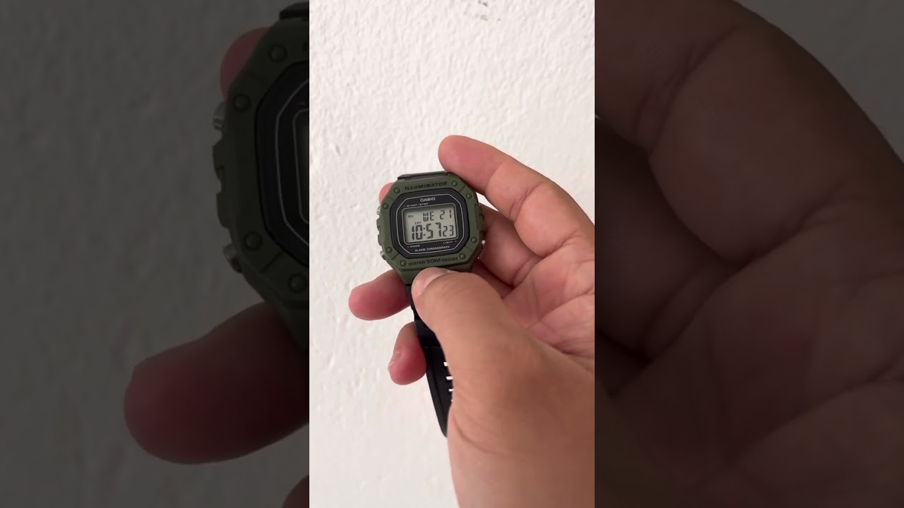 Relógio Casio W-218H Verde Militar