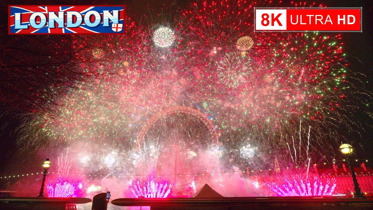 London New Year Fireworks 2025 | Nikon Z9 8K 60fps