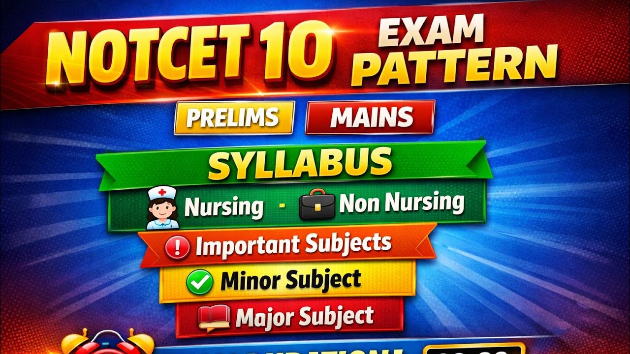 Norcet 10 syllabus | norcet preparation #aiims #nursingofficer #nocet exam pattern