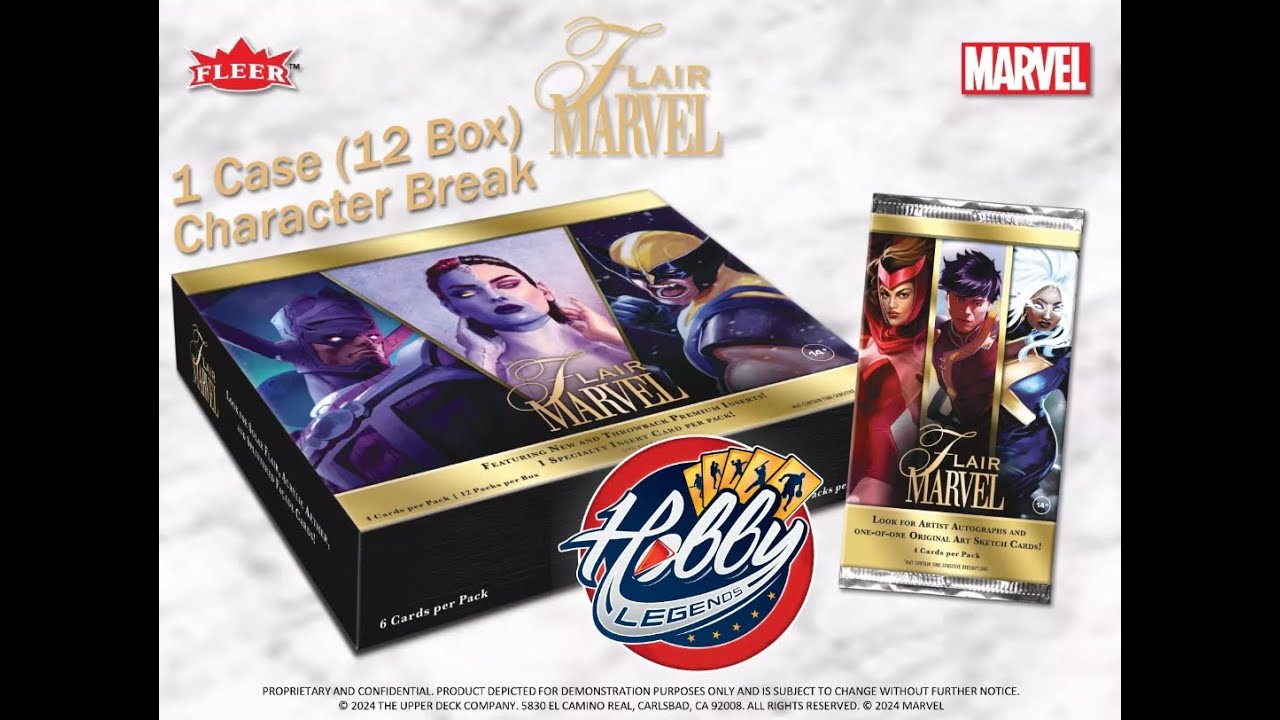 2024 Upper Deck MARVEL FLAIR 1 Case (12 Box) CHARACTER Break eBay 06/06/24
