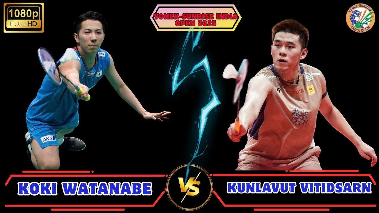กุลวุฒิ วิทิตศานต์ vs โคกิ วาตานาเบะ | รอบ 32 คน | YONEX SUNRISE India Open 2025
