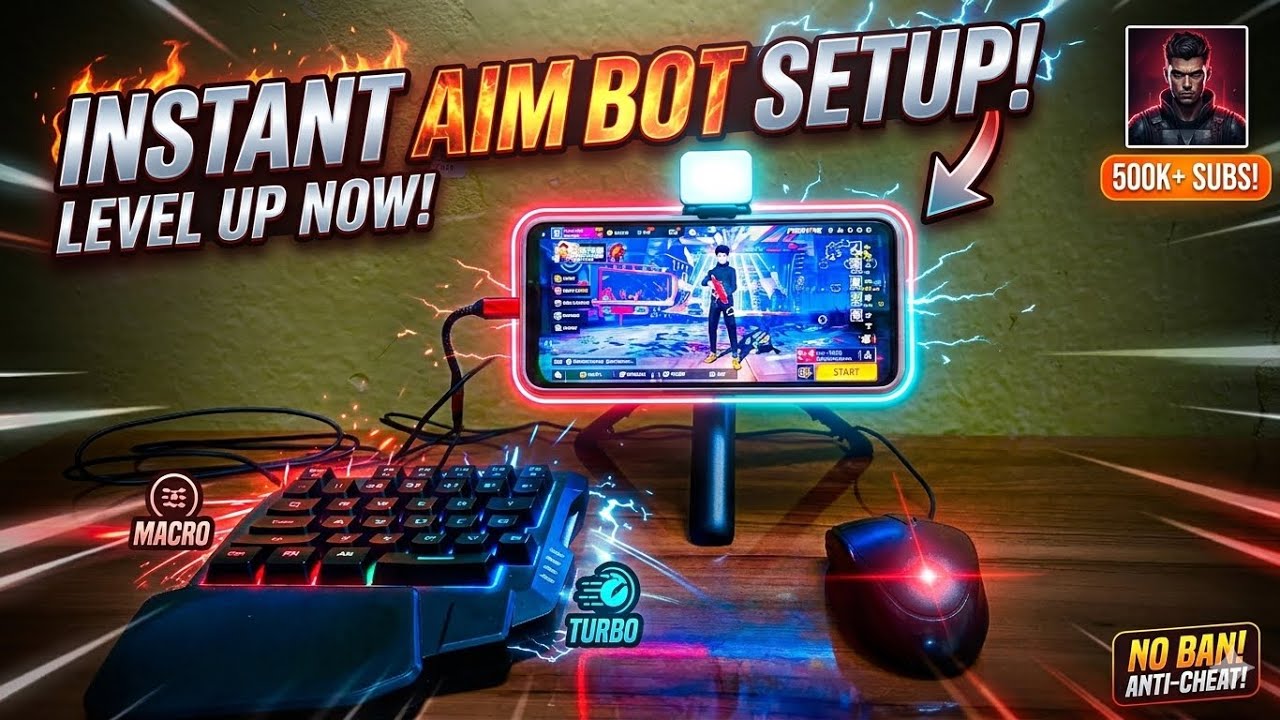 How to play Free Fire With Keyboard mouse in mobile | Mix pro Full setup And unboxing | Fazilgaming7
