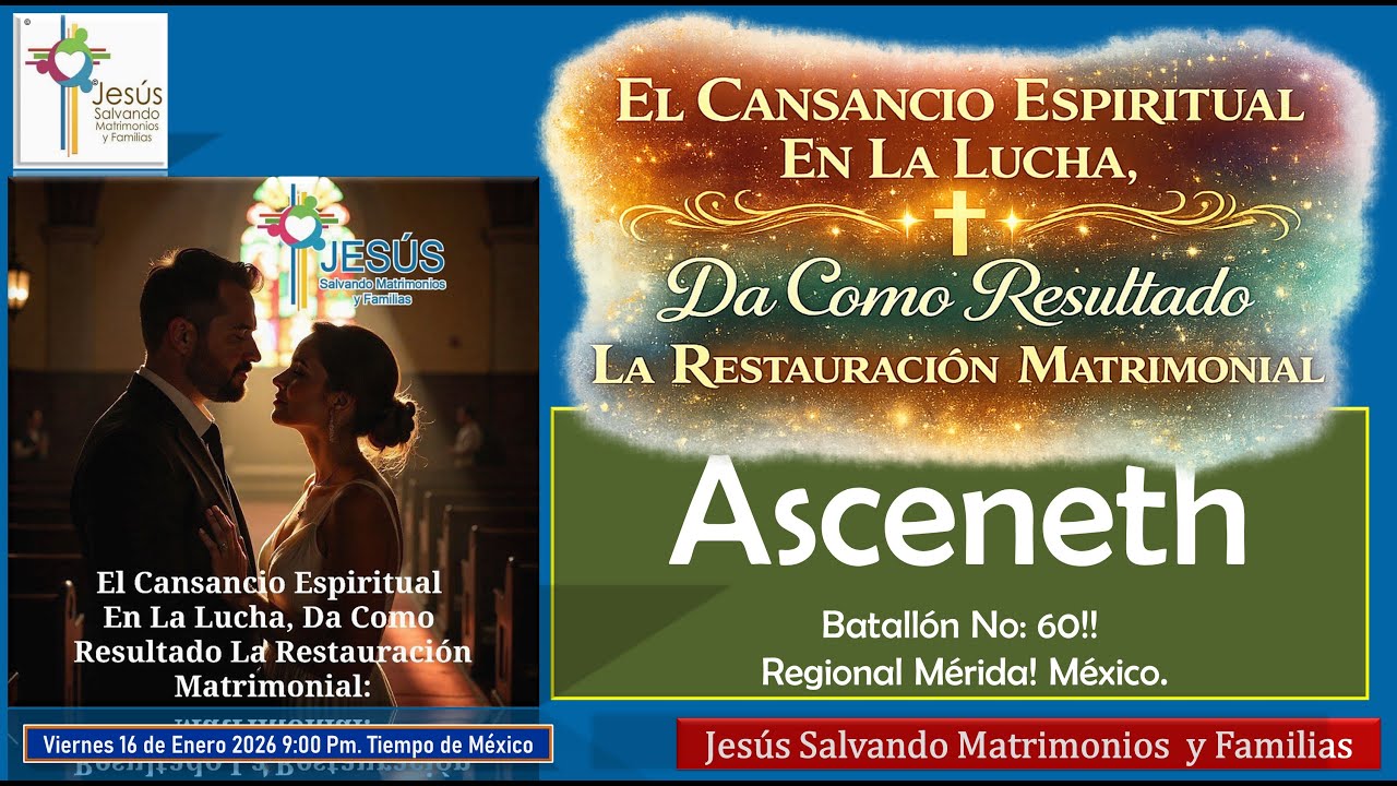 El Cansancio Espiritual En La Lucha, Da Como Resultado La #restaruracionmatrimonial: Asceneth B. 60!