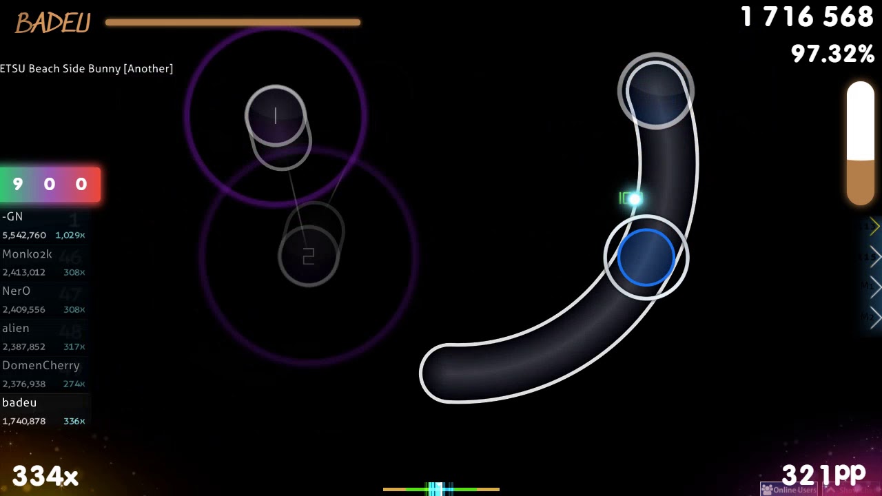 [8.35⭐] badeu | DJ Mass MAD Izm* - SHAKUNETSU Beach Side Bunny [Another] 93.46% {#1 💖 9❌} - osu!