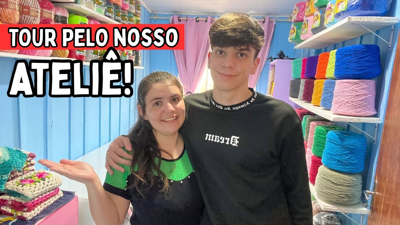 TOUR PELO NOSSO ATELIÊ DE CROCHÊ!😍Fizemos uma limpeza pesada e ficou muito LINDOOO!