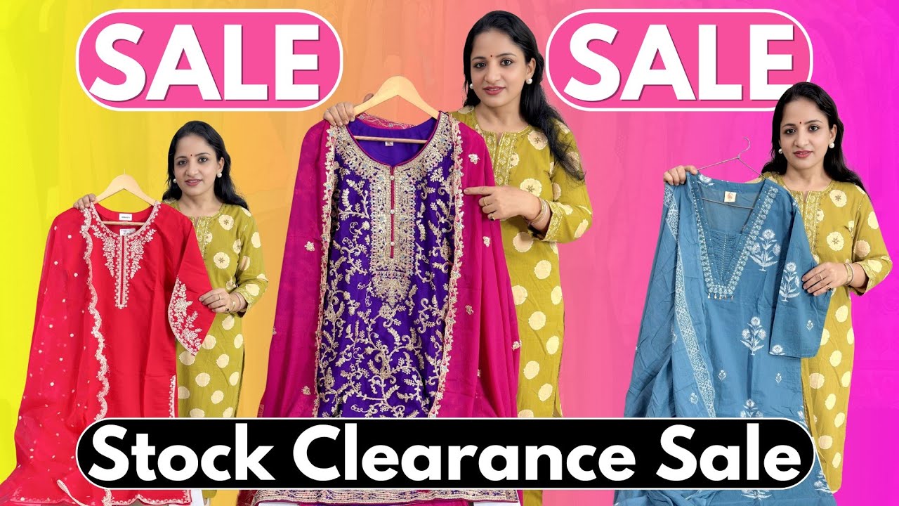 Stock Clearance Sale | Stunning Suits in Cotton, Schiffli, Viscose, Chinnon, Roman Silk & More!! 