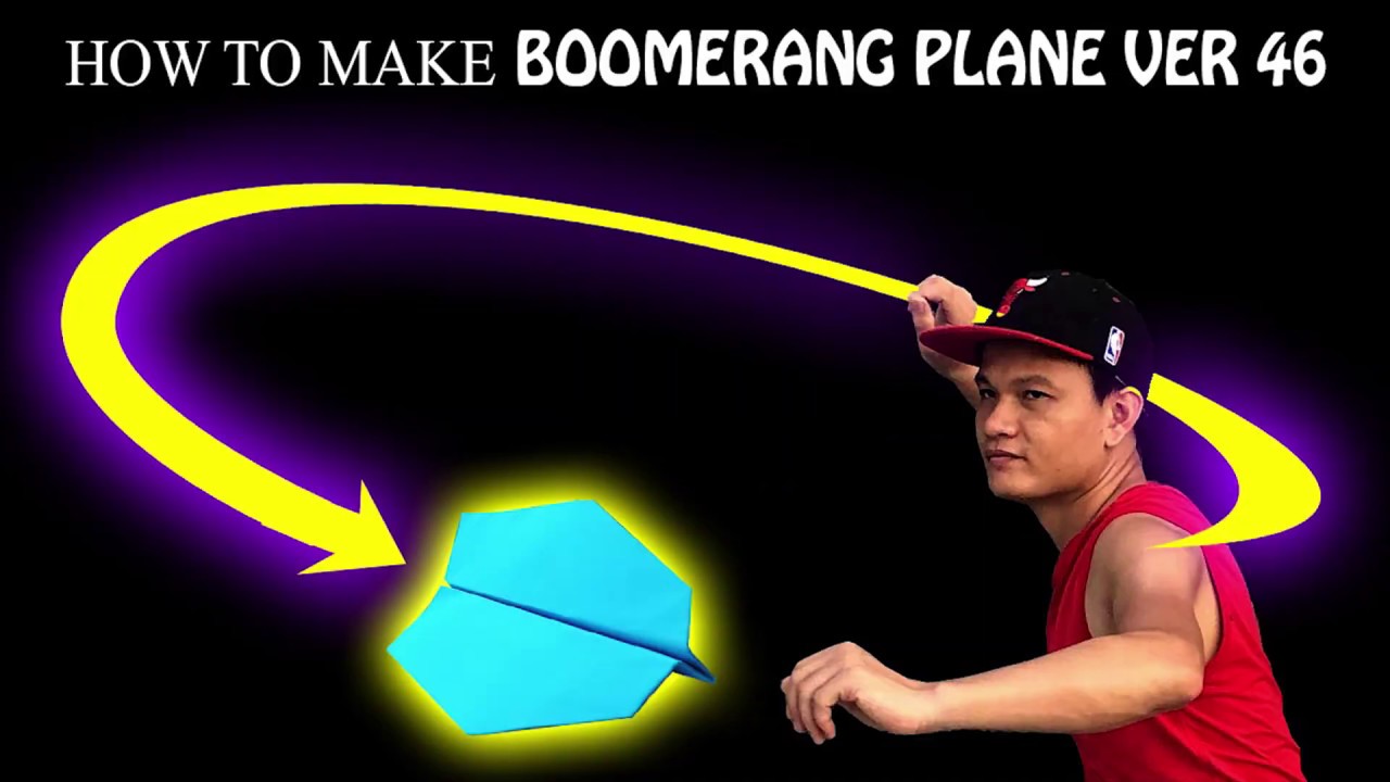 Cách gấp máy bay boomerang ver 46 | boomerang paper airplane very easy | boomerang plane king