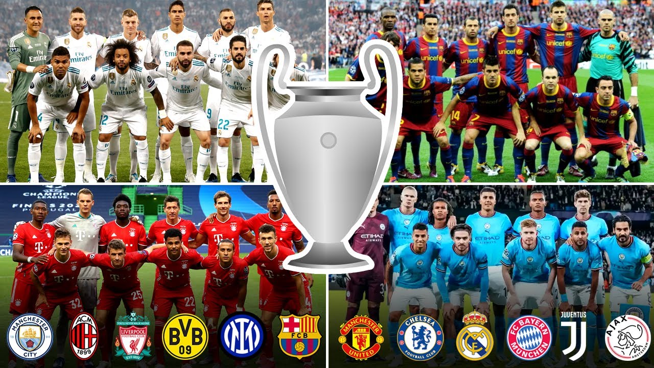 جميع الانديه الفائزه بدوري ابطال اوروبا من 1956 إلى 2023