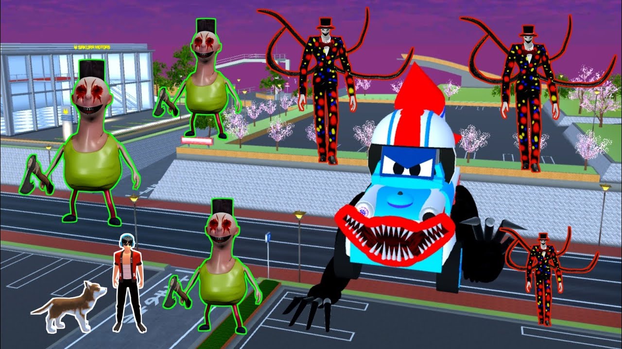 Zombie Hamood Habibi and spider cars were caught on CCTV cameras attacking Sakura City 😱😱