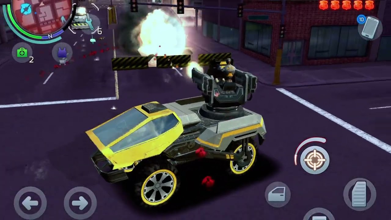 Police chasing the FUBAR Lvl 1 in Gangster Vegas