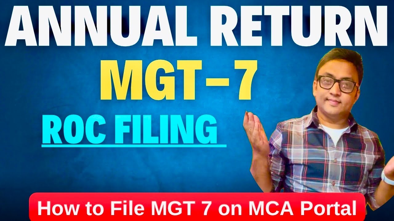 How to File MGT -7 | ROC Filing MGT 7 | Company Annual Return #mgt7