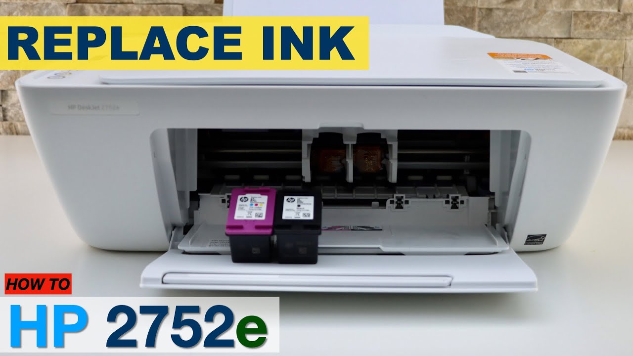 HP DeskJet 2752e Ink Cartridge Replacement, HP 67 Black & Colour Ink.