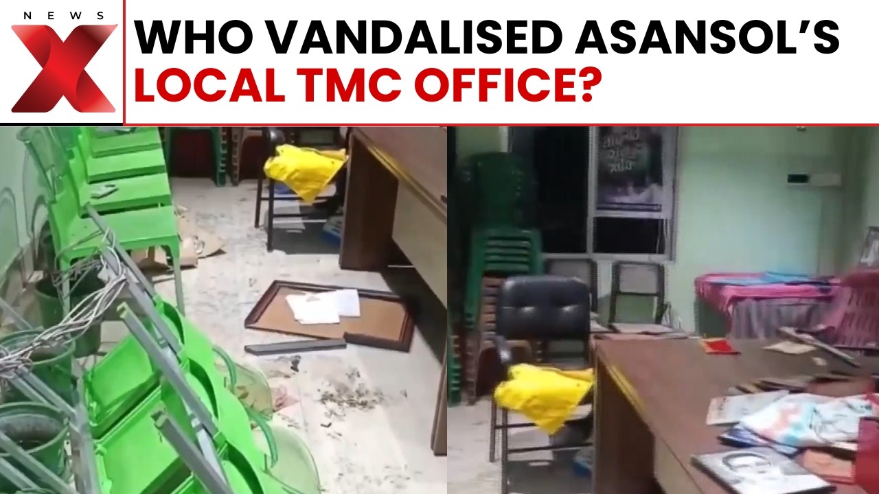Furniture Smashed, Flags Torn: TMC Office Targeted in Asansol&rsquo;s Barabani Region