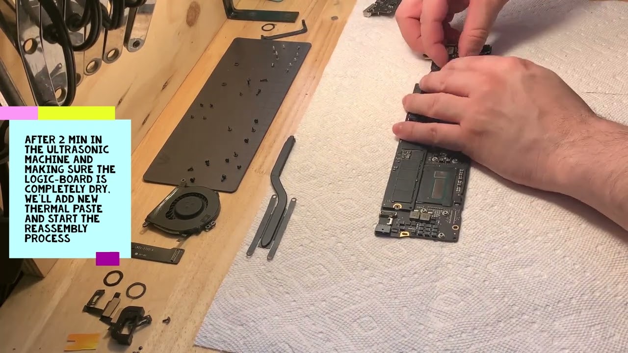 Replacing the battery & thermal paste on a MacBook Air A1466. Plus, water damage treatment #viral