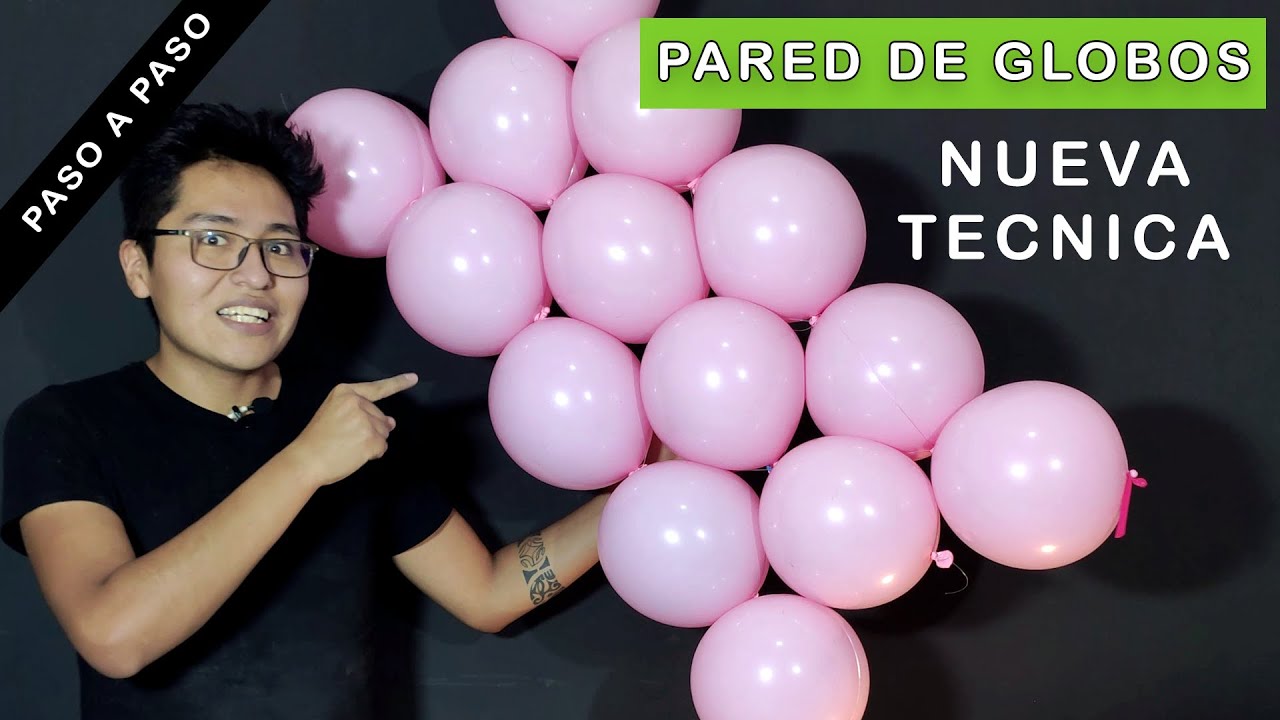 ✅ COMO HACER PARED DE GLOBOS 🎈 pocos globos / sin pegamento / PASO A PASO