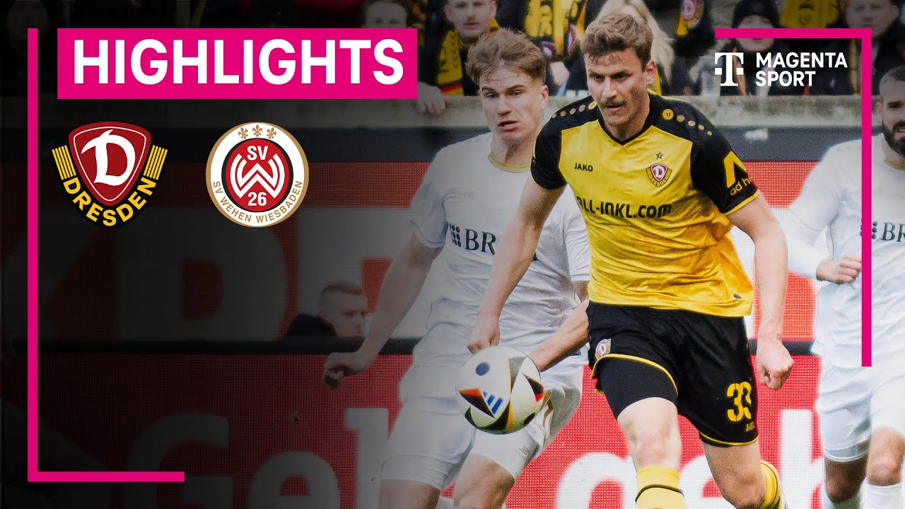 Dynamo Dresden - SV Wehen Wiesbaden | Highlights 3. Liga | MAGENTA SPORT