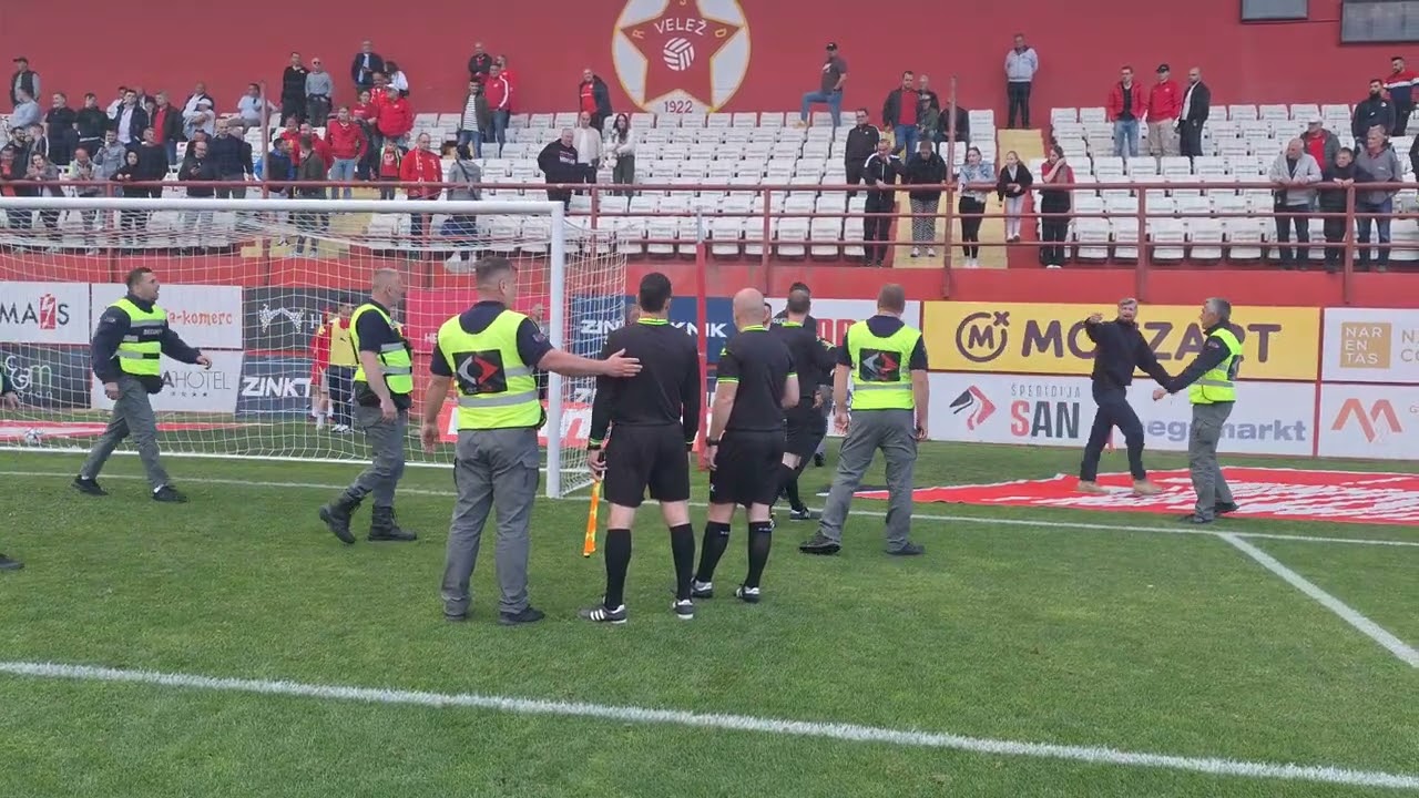 Ogromne tenzije nakon utakmice Velež - Sarajevo i napad na sudiju Halkića