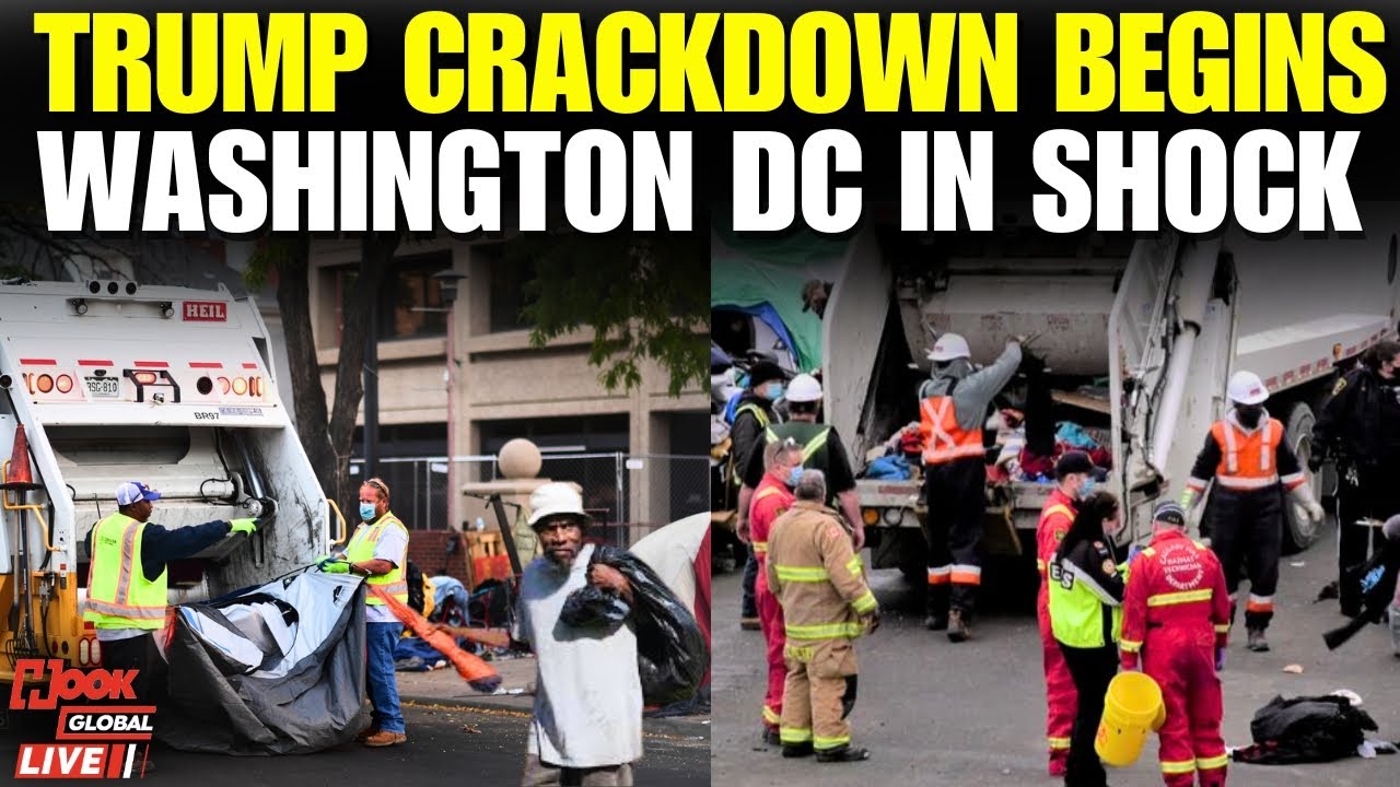 LIVE: Trump’s Mega Cleanup in DC — Homeless Camps Face Federal Sweep | Trump News | US News LIVE
