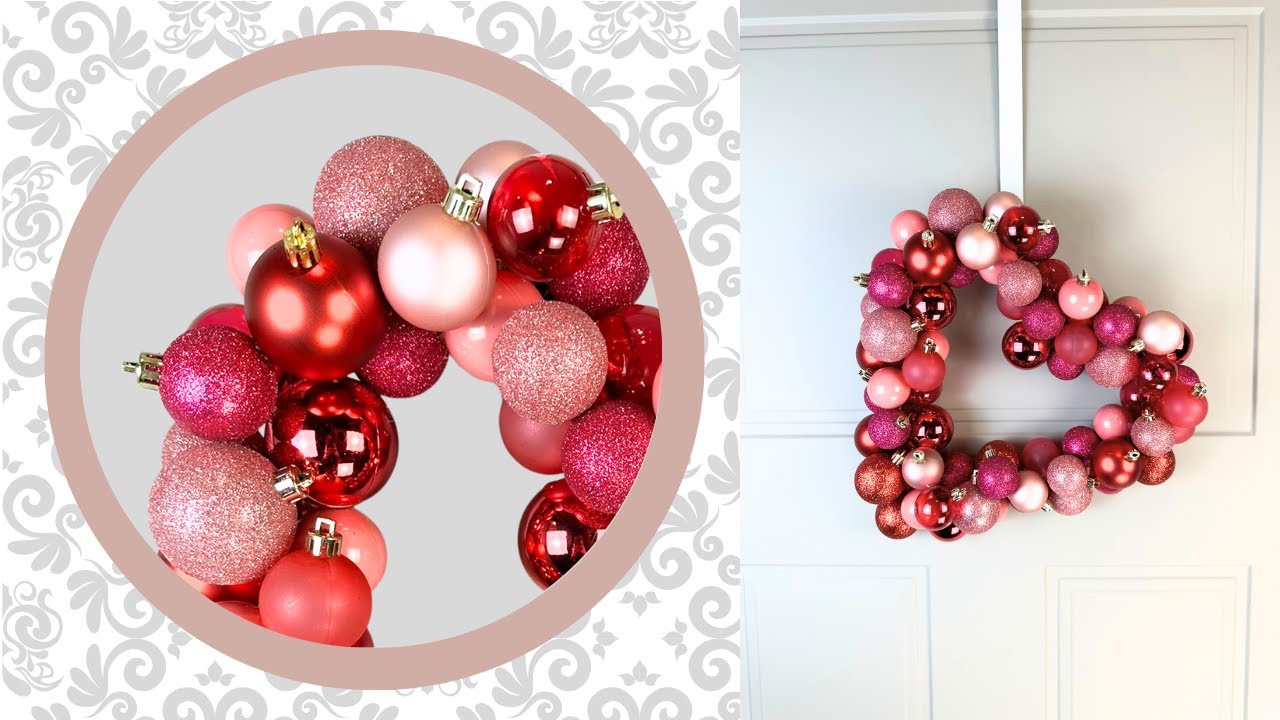 VALENTINE WREATH DIY WITH ORNAMENTS