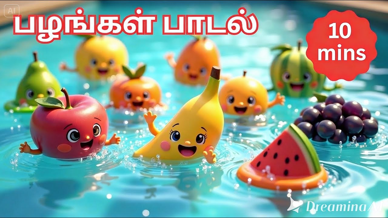 Learn Fruits & Vegetables in Tamil 🍌🥕 | குழந்தைகளுக்கான கல்வி பாடல் | Toddler Songs