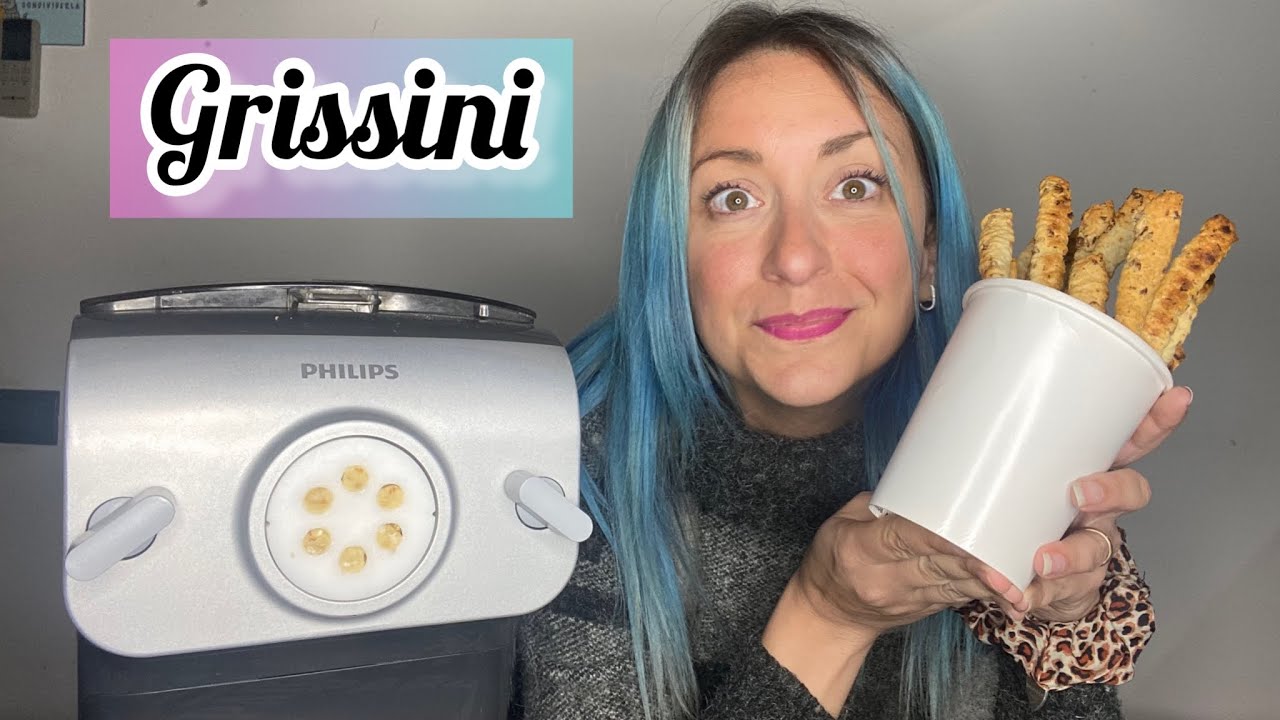Faccio i Grissini con la PASTA MAKER PHILIPS - doppio impasto e trafila modificata -