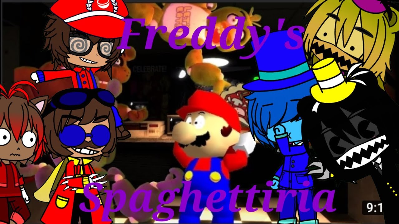 Реакция Итанов на SMG4: Freddy's Spaghettiria (предупреждение о ненормативной лексике) (Gacha Club)