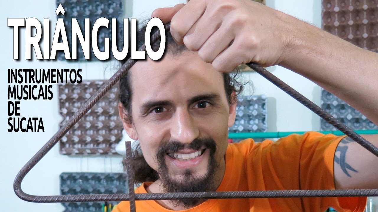 Triângulo - instrumentos musicais de sucata