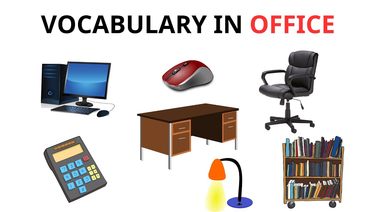 English vocabulary | Name of 30 common things in office with example