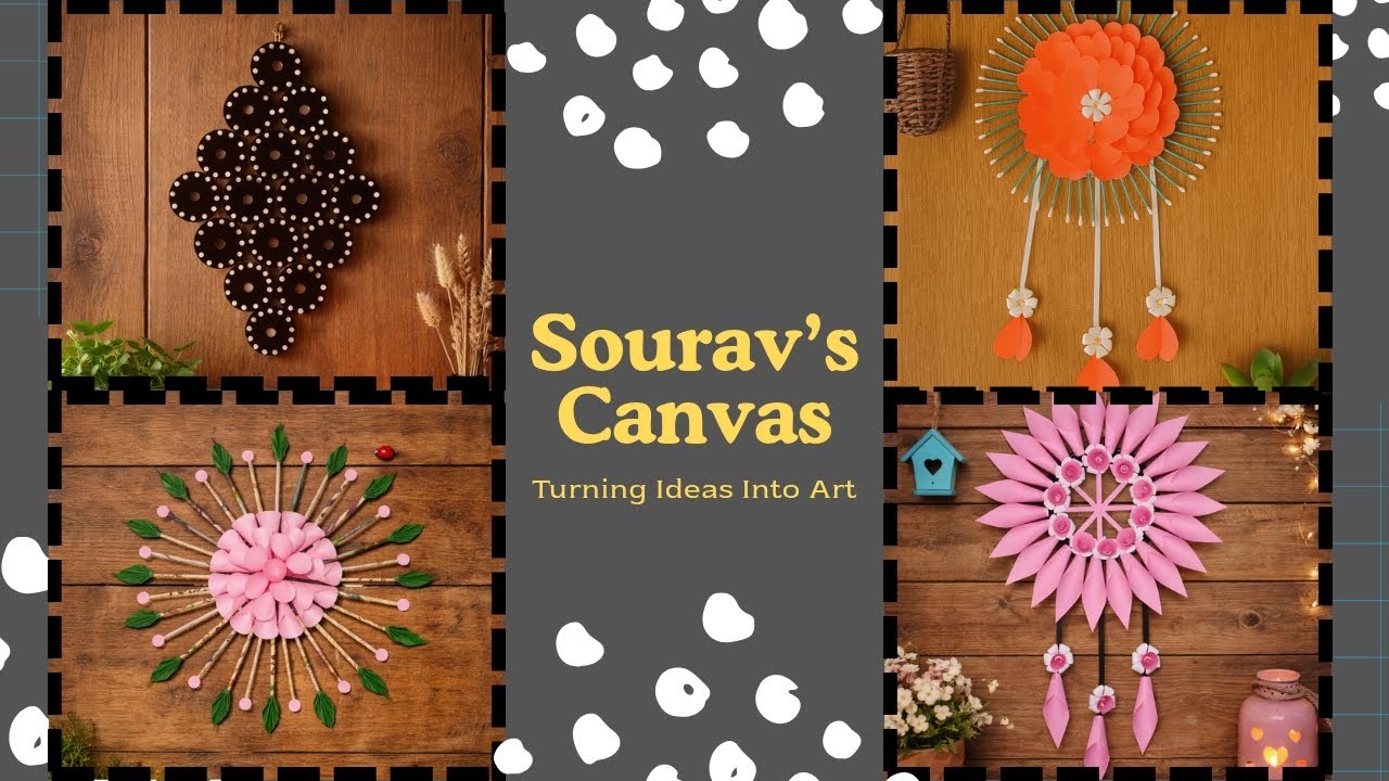 4 Beautiful Wall Hanging Craft ✨✨ Budget Friendly Crafts 🌟🌟 Craft For Beginners 🌟🌟