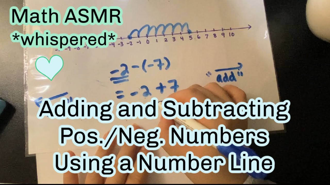 [Educational ASMR] math asmr | the number line, adding and subtracting positive and negative numbers